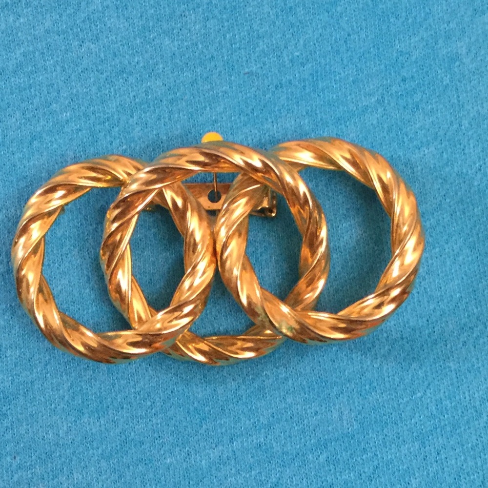 ENTWINED GOLD CIRCLES & SILVER FISH SKELETON 2/$15